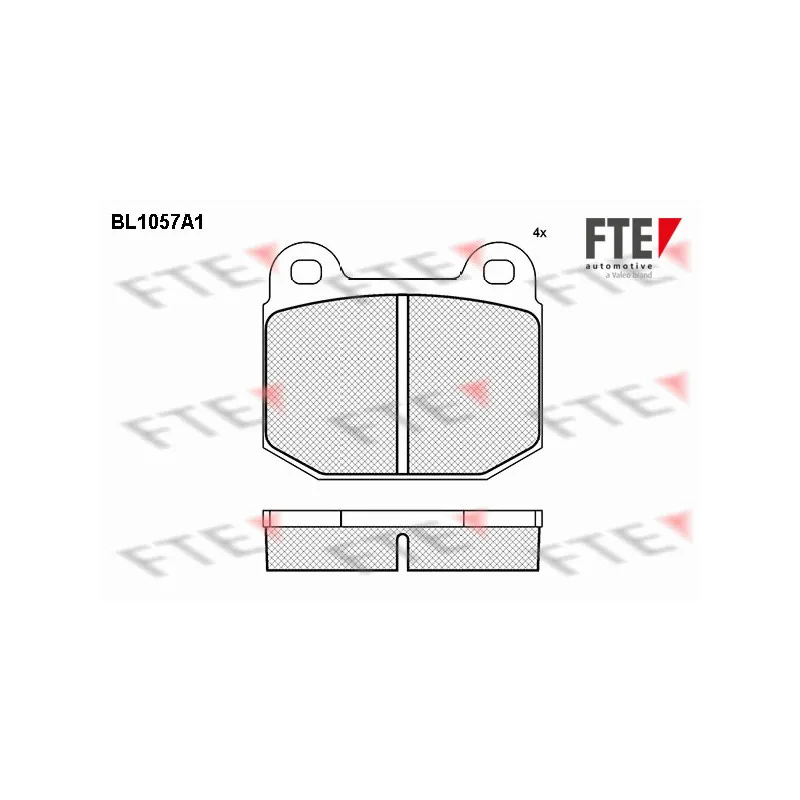 Jeu de 4 plaquettes de frein avant FTE BL1057A1