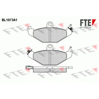 Jeu de 4 plaquettes de frein arrière FTE BL1073A1