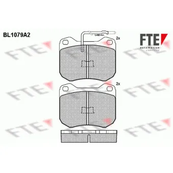 Jeu de 4 plaquettes de frein avant FTE BL1079A2