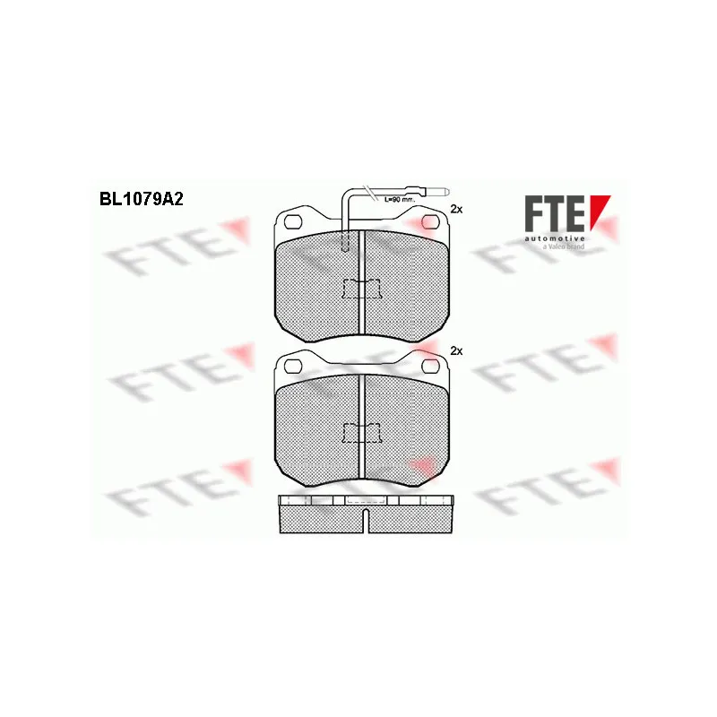 Jeu de 4 plaquettes de frein avant FTE BL1079A2