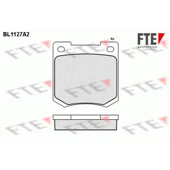 Jeu de 4 plaquettes de frein avant FTE BL1127A2