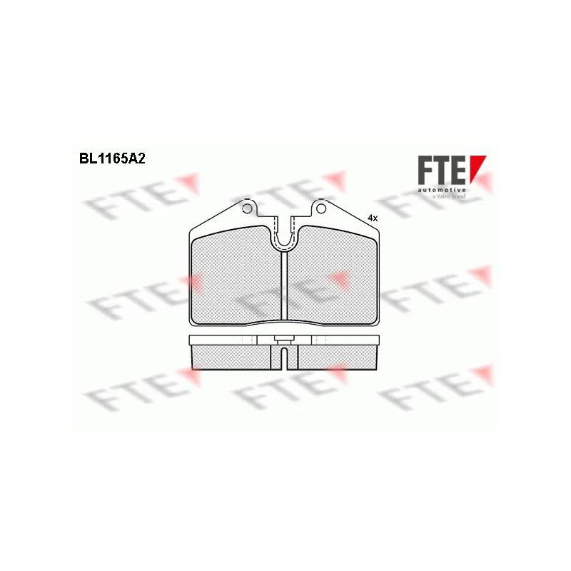 Jeu de 4 plaquettes de frein avant FTE BL1165A2