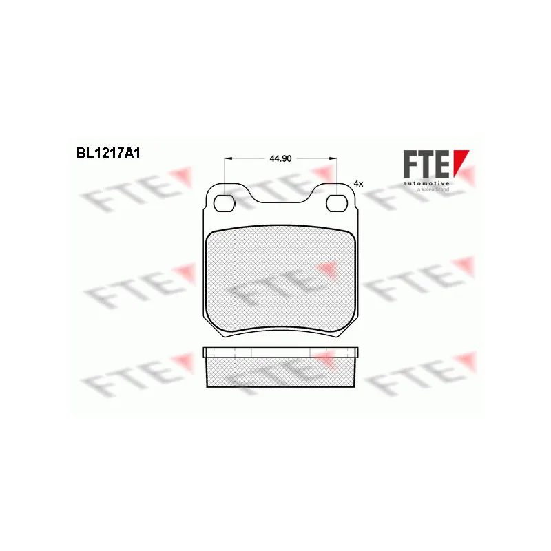 Jeu de 4 plaquettes de frein arrière FTE BL1217A1