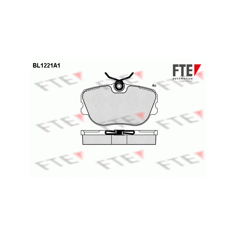 Jeu de 4 plaquettes de frein avant FTE BL1221A1
