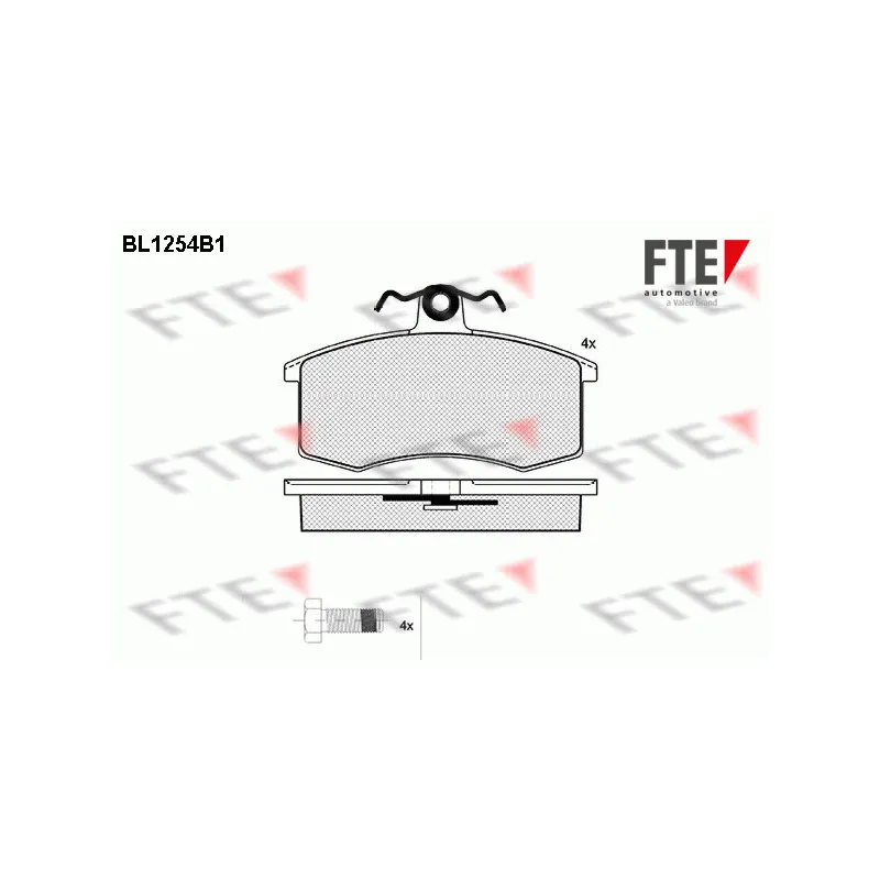 Jeu de 4 plaquettes de frein avant FTE BL1254B1