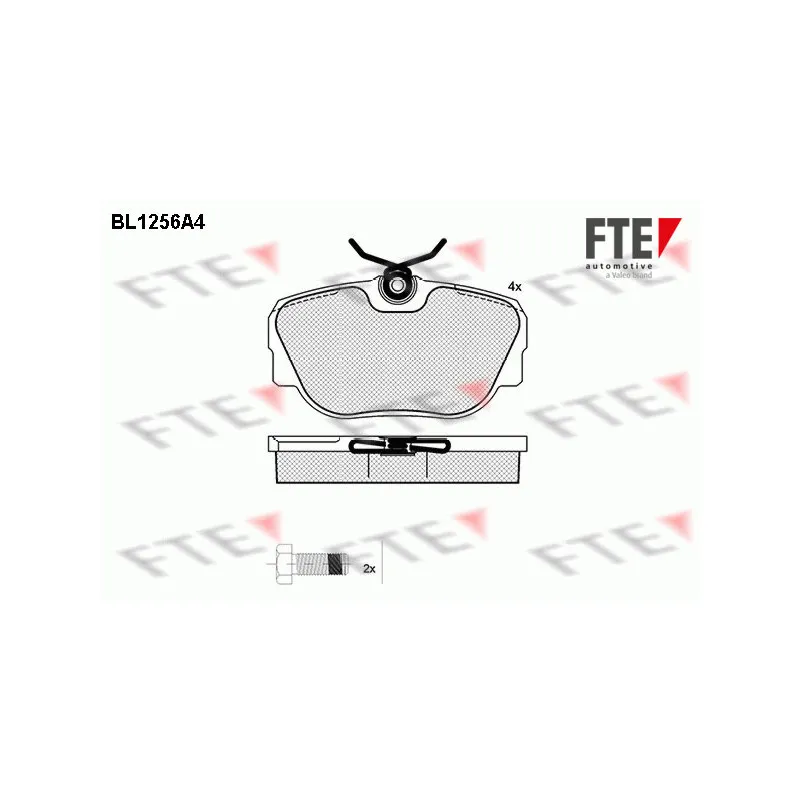 Jeu de 4 plaquettes de frein avant FTE BL1256A4