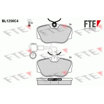 Jeu de 4 plaquettes de frein avant FTE BL1256C4