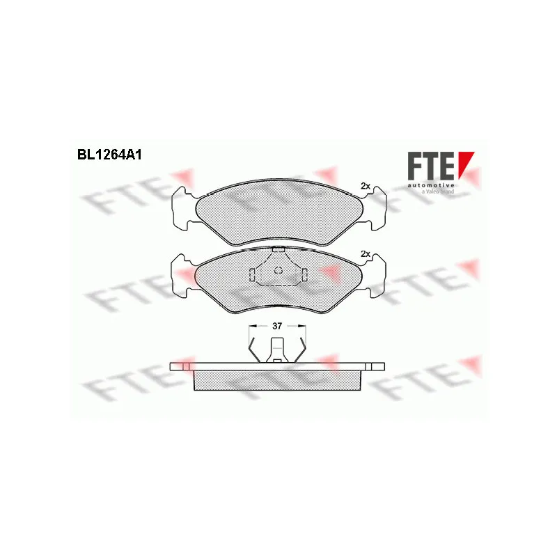 Jeu de 4 plaquettes de frein avant FTE BL1264A1