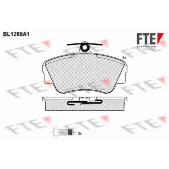 Jeu de 4 plaquettes de frein avant FTE BL1268A1