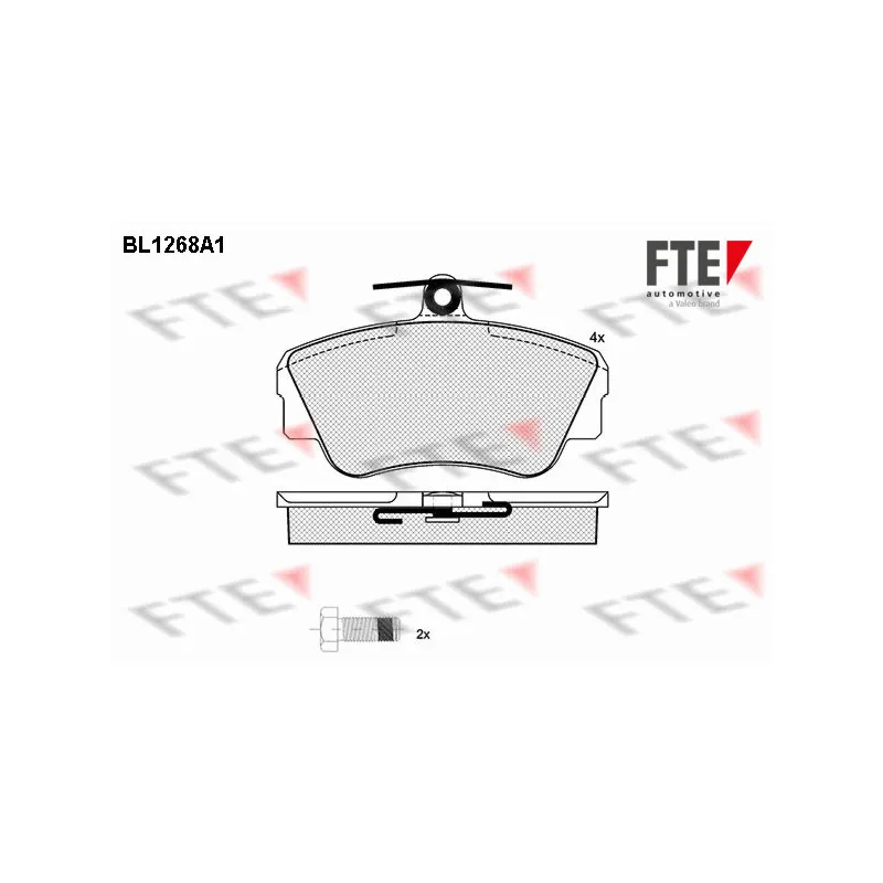 Jeu de 4 plaquettes de frein avant FTE BL1268A1