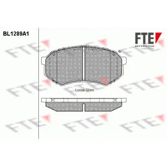 Jeu de 4 plaquettes de frein avant FTE BL1289A1