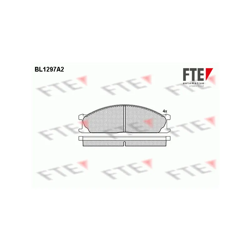 Jeu de 4 plaquettes de frein avant FTE BL1297A2