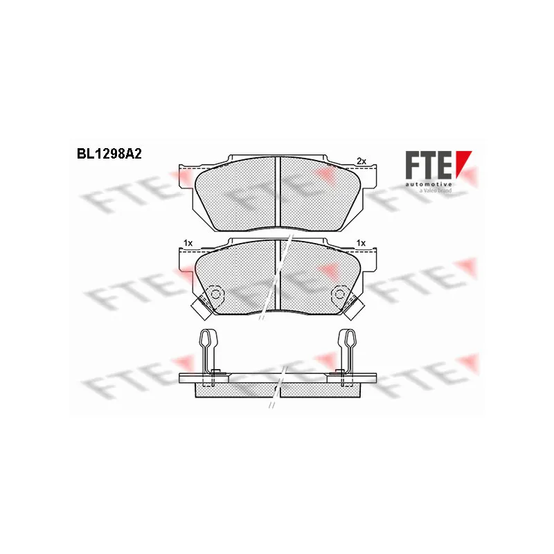 Jeu de 4 plaquettes de frein avant FTE BL1298A2