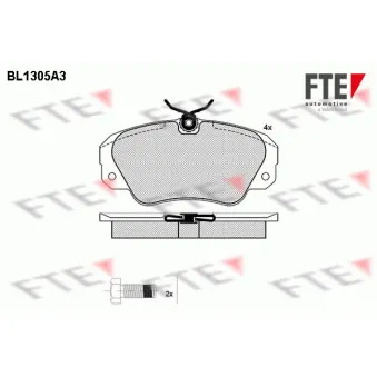 Jeu de 4 plaquettes de frein avant FTE BL1305A3