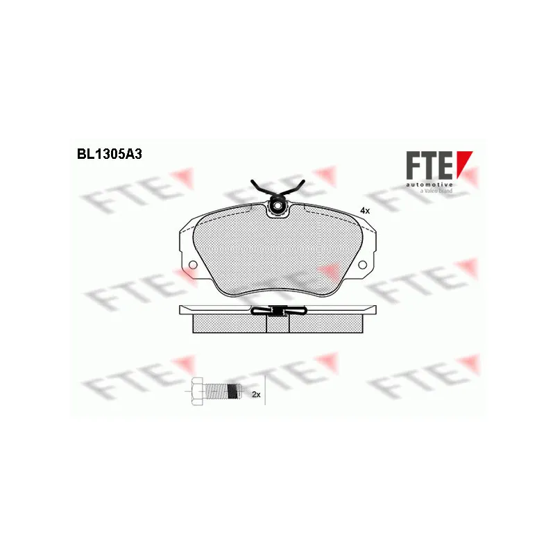 Jeu de 4 plaquettes de frein avant FTE BL1305A3