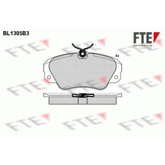Jeu de 4 plaquettes de frein avant FTE BL1305B3
