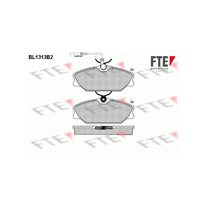Jeu de 4 plaquettes de frein avant FTE BL1313B2