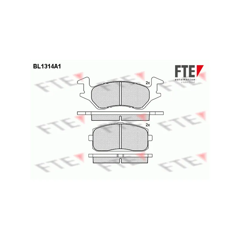 Jeu de 4 plaquettes de frein avant FTE BL1314A1