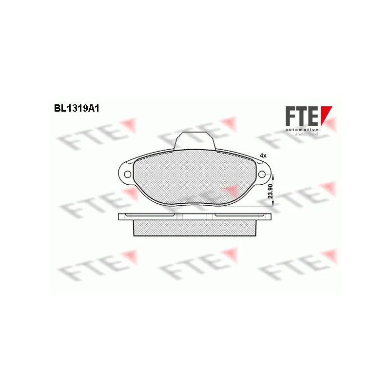 Jeu de 4 plaquettes de frein avant FTE BL1319A1