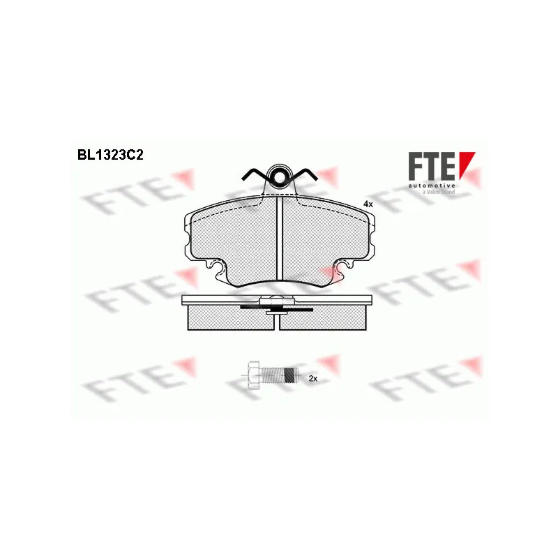 Jeu de 4 plaquettes de frein avant FTE BL1323C2