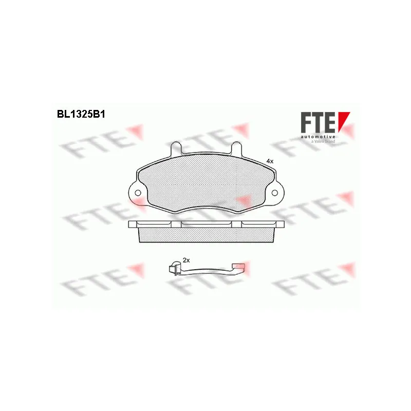 Jeu de 4 plaquettes de frein avant FTE BL1325B1