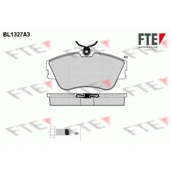 Jeu de 4 plaquettes de frein avant FTE BL1327A3