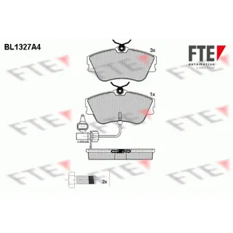 Jeu de 4 plaquettes de frein avant FTE BL1327A4