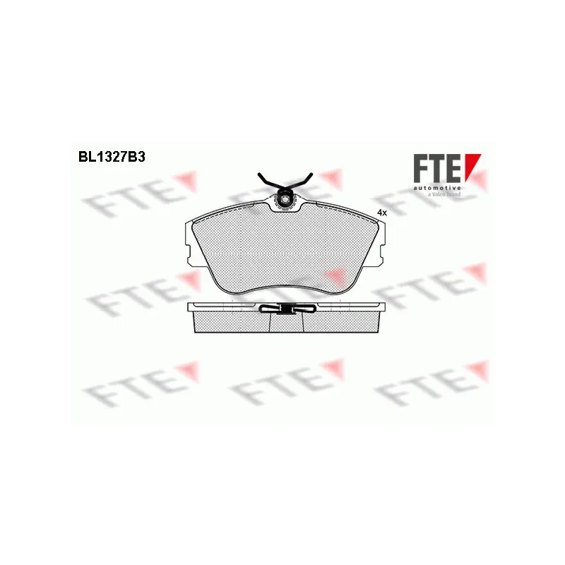 Jeu de 4 plaquettes de frein avant FTE BL1327B3