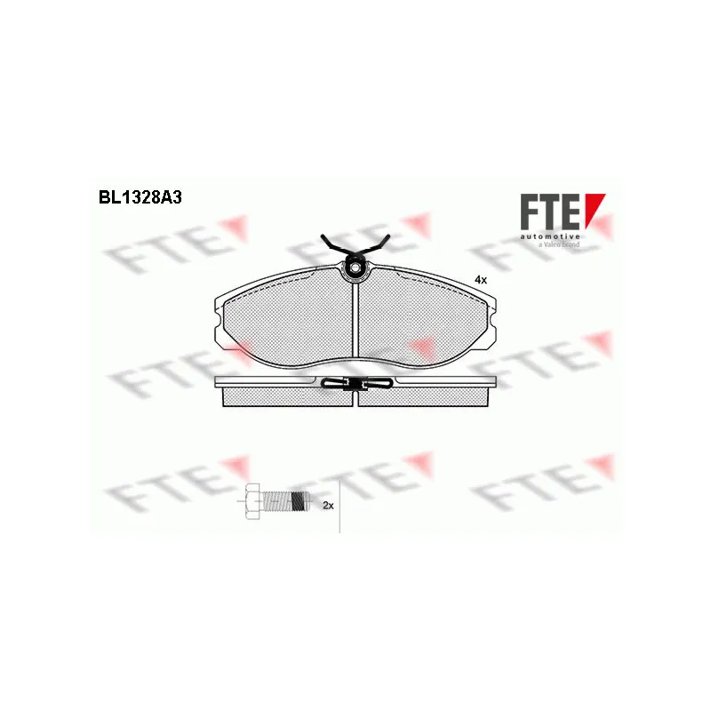 Jeu de 4 plaquettes de frein avant FTE BL1328A3