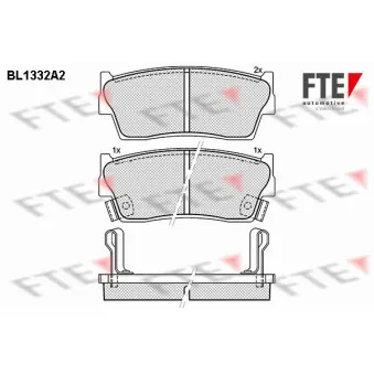 Jeu de 4 plaquettes de frein avant FTE BL1332A2