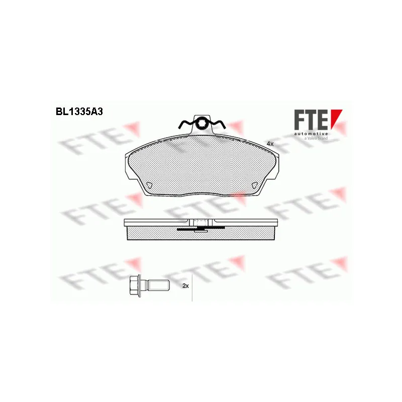 Jeu de 4 plaquettes de frein avant FTE BL1335A3