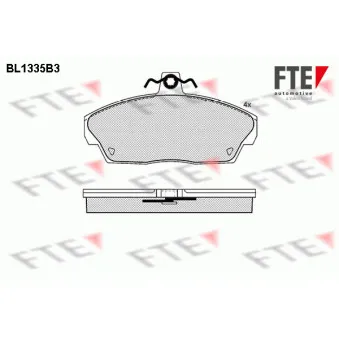 Jeu de 4 plaquettes de frein avant FTE BL1335B3