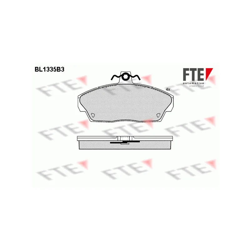 Jeu de 4 plaquettes de frein avant FTE BL1335B3