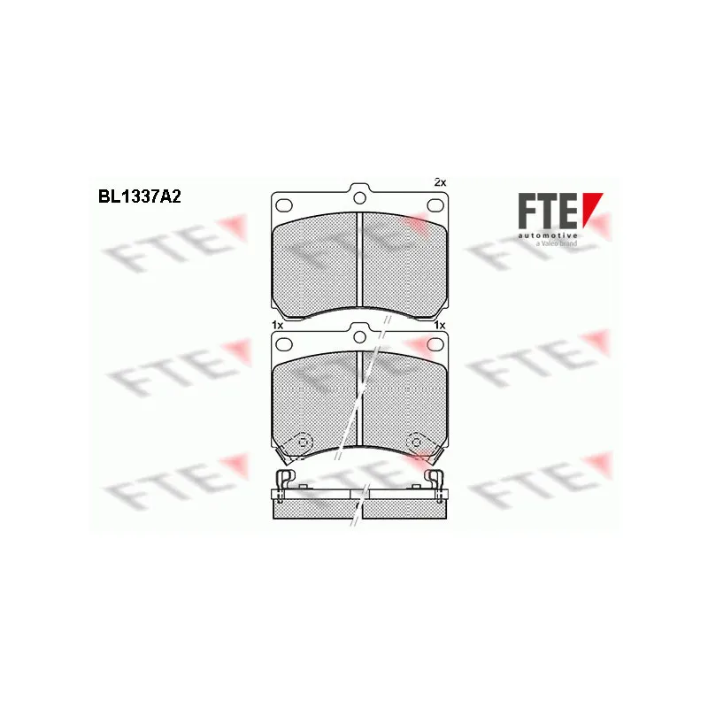Jeu de 4 plaquettes de frein avant FTE BL1337A2