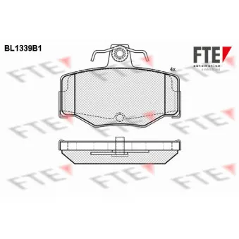 Jeu de 4 plaquettes de frein arrière FTE BL1339B1