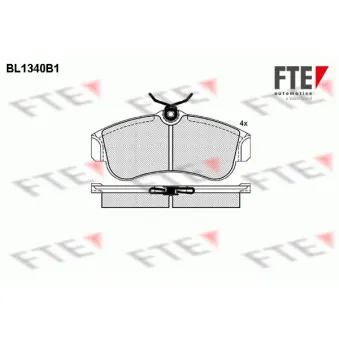 Jeu de 4 plaquettes de frein avant FTE BL1340B1