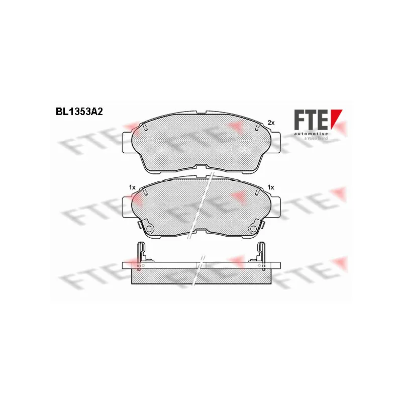 Jeu de 4 plaquettes de frein avant FTE BL1353A2