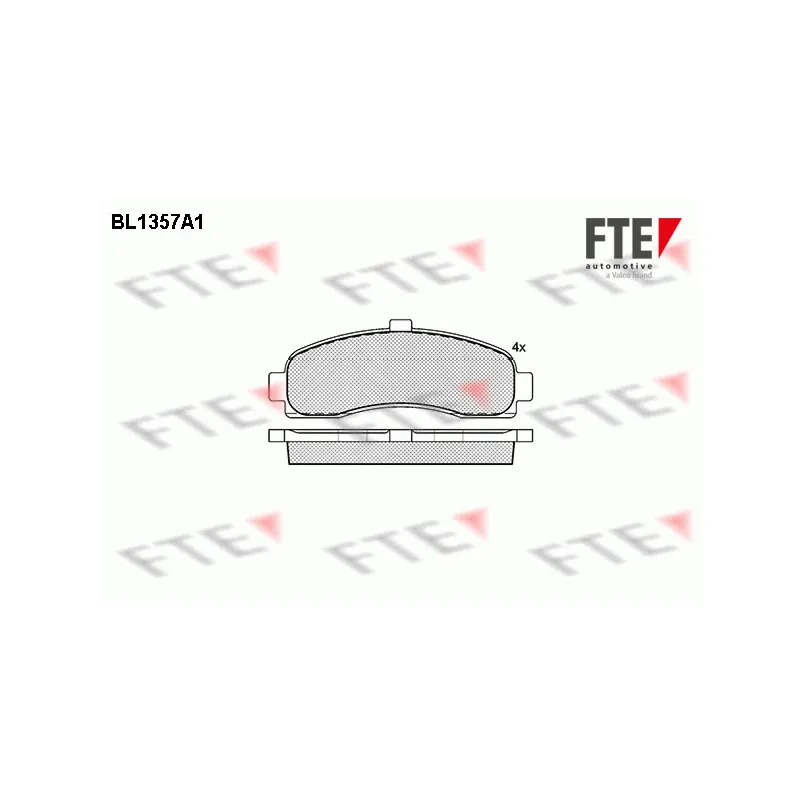 Jeu de 4 plaquettes de frein avant FTE BL1357A1
