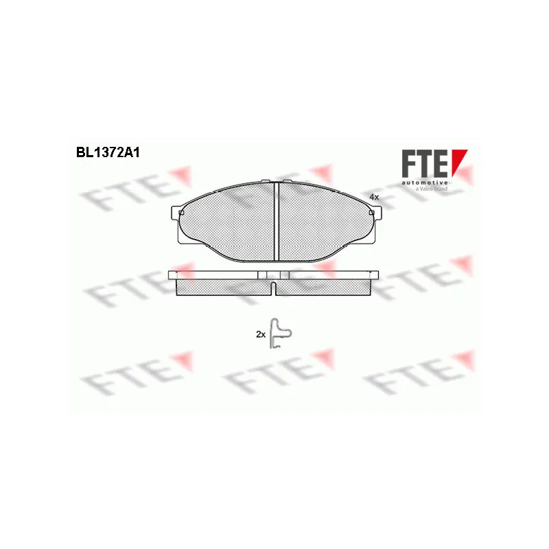 Jeu de 4 plaquettes de frein avant FTE BL1372A1