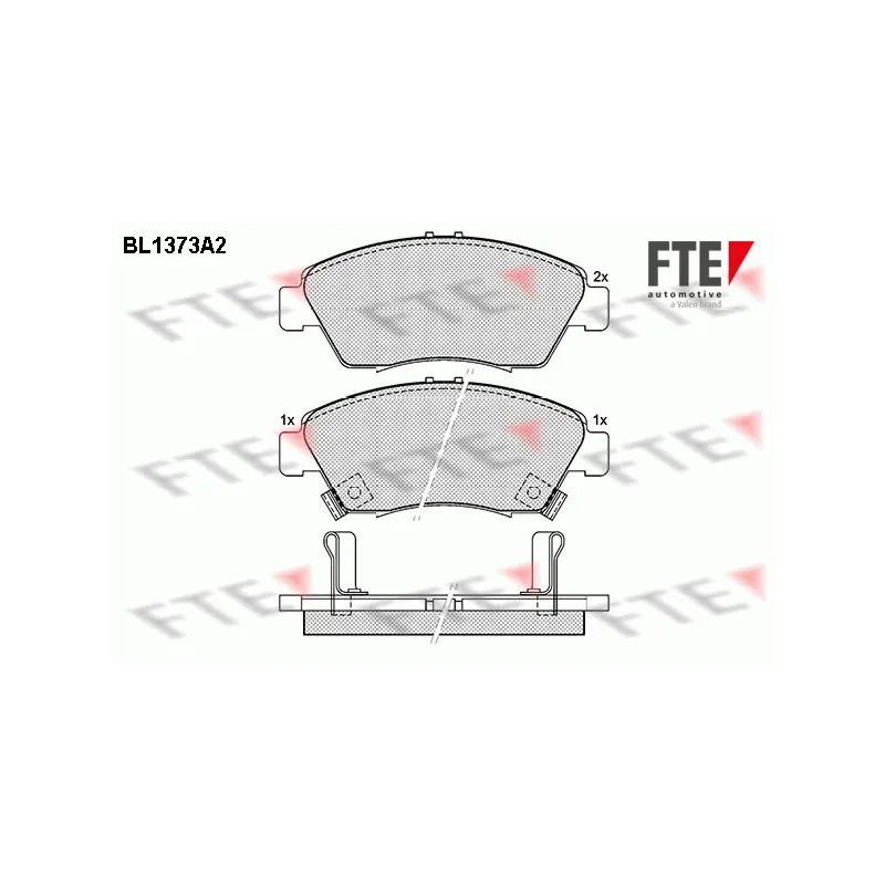 Jeu de 4 plaquettes de frein avant FTE BL1373A2