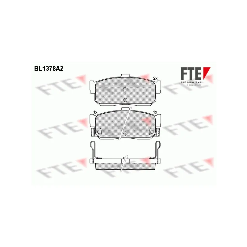 Jeu de 4 plaquettes de frein arrière FTE BL1378A2