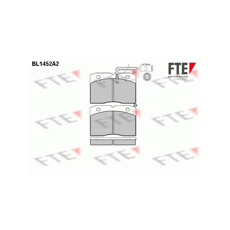 Jeu de 4 plaquettes de frein avant FTE BL1452A2