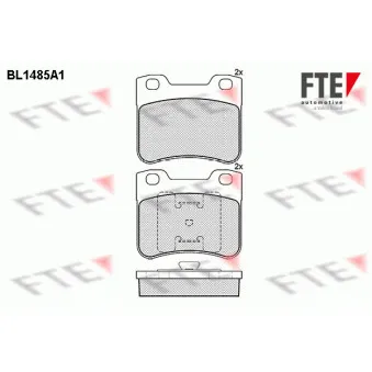 Jeu de 4 plaquettes de frein avant FTE BL1485A1