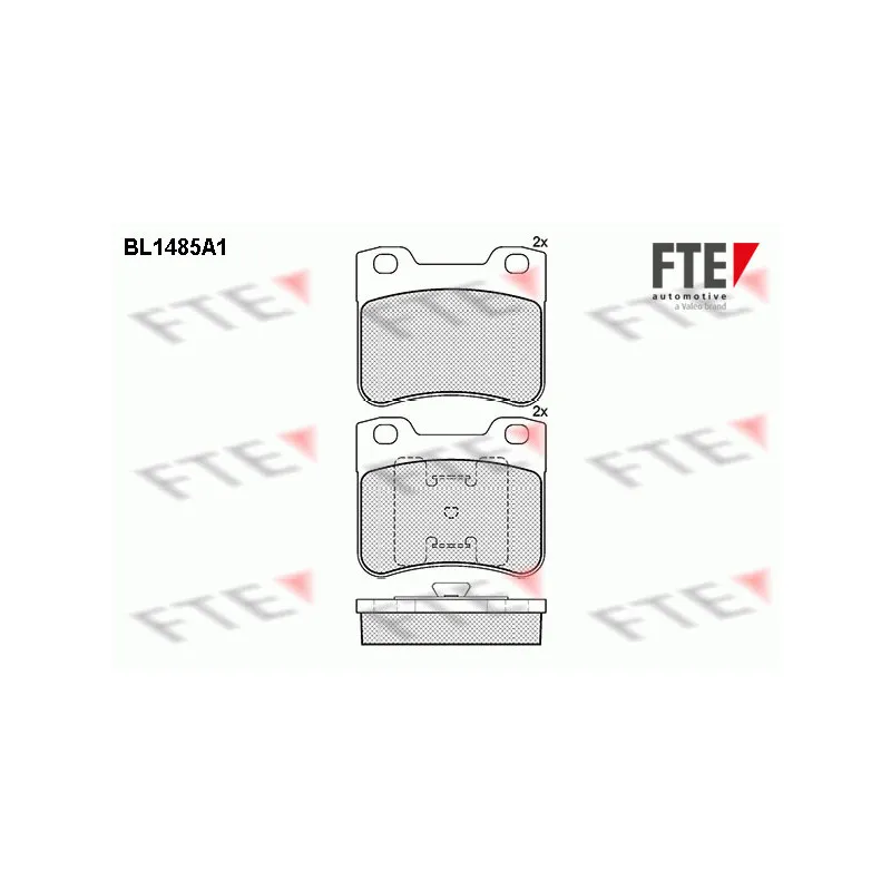 Jeu de 4 plaquettes de frein avant FTE BL1485A1