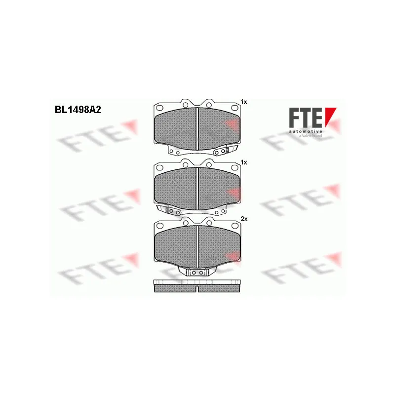 Jeu de 4 plaquettes de frein avant FTE BL1498A2