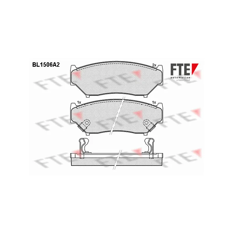 Jeu de 4 plaquettes de frein avant FTE BL1506A2
