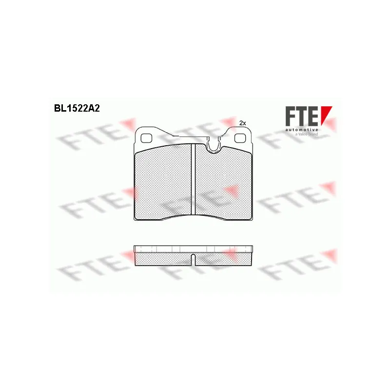 Jeu de 4 plaquettes de frein avant FTE BL1522A2