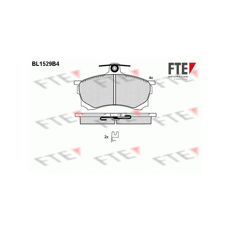 Jeu de 4 plaquettes de frein avant FTE BL1529B4