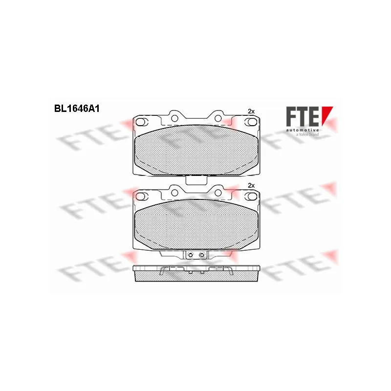 Jeu de 4 plaquettes de frein avant FTE BL1646A1