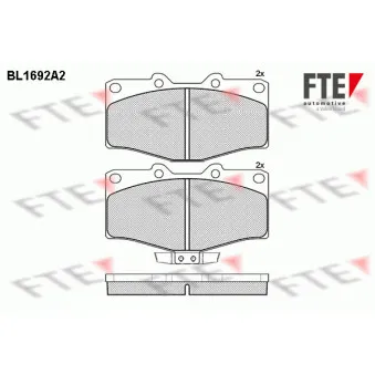 Jeu de 4 plaquettes de frein avant FTE BL1692A2